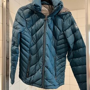 Michael Kors Blue Packable Down Jacket